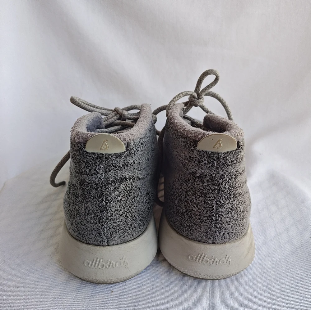 Allbirds Wool Runner-up Mizzles Gray Mens Wool Hightop Sneaker 12 Lace Up Casual